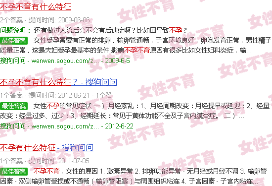 汕头不孕不育有什么特性