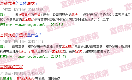 汕头宫颈糜烂症状